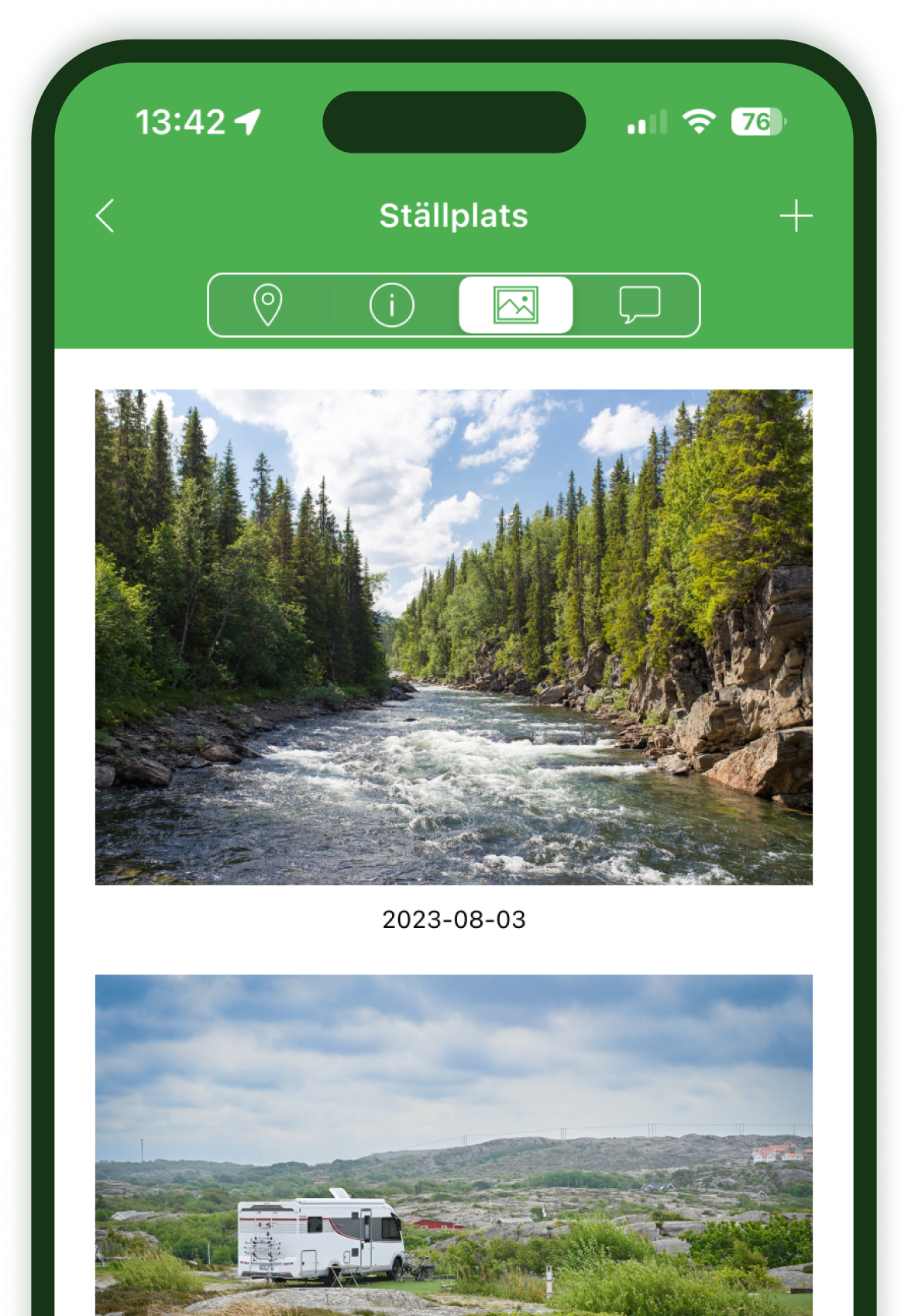 Bilder och omdömen i appen